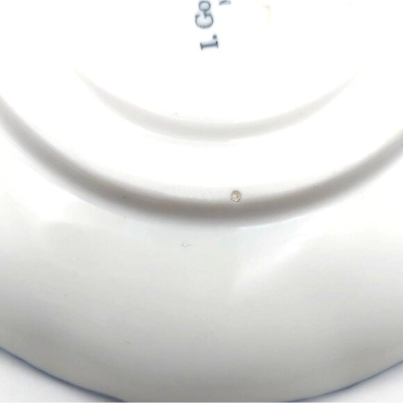 Godinger Blue & White Floral Porcelain Teacup and Saucer Ashley Grace Collection - Picture 9 of 9